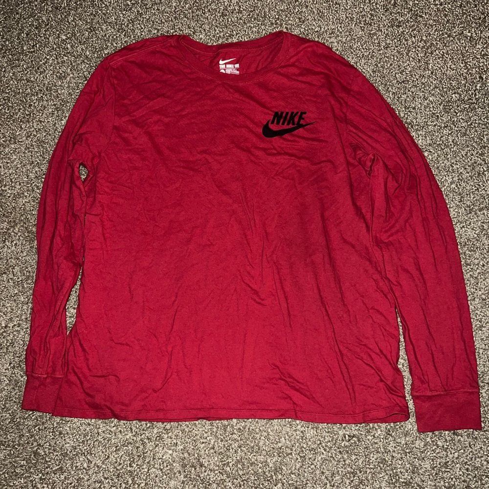 Nike Vintage OG Red Black Athletic Long Sleeve Shirt